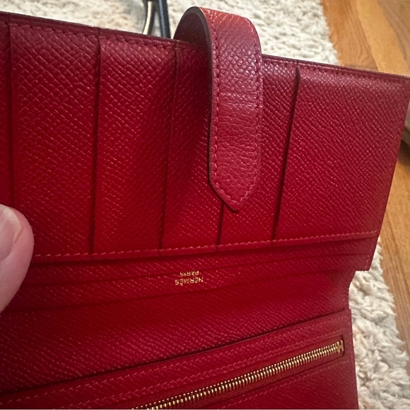 Authentic HERMES Bearn Wallet Rouge - Picture 8 of 12